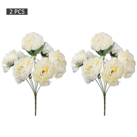 2 bunches Artificial Silk Peony Flower