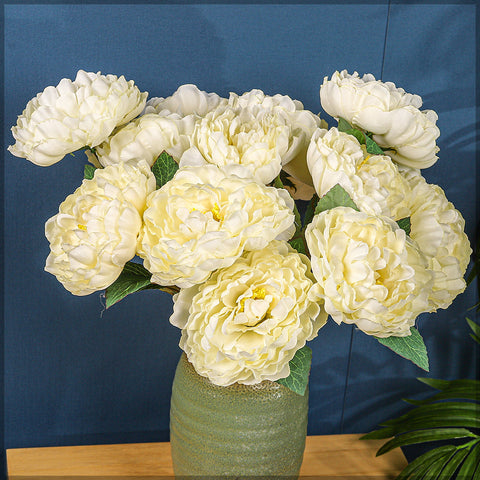 2 bunches Artificial Silk Peony Flower