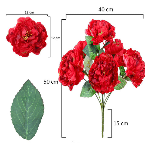 2 bunches Artificial Silk Peony Flower