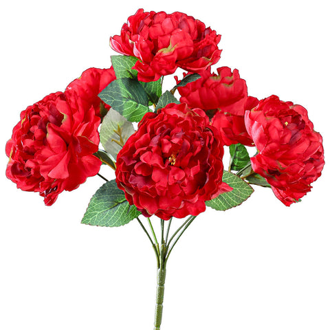 2 bunches Artificial Silk Peony Flower