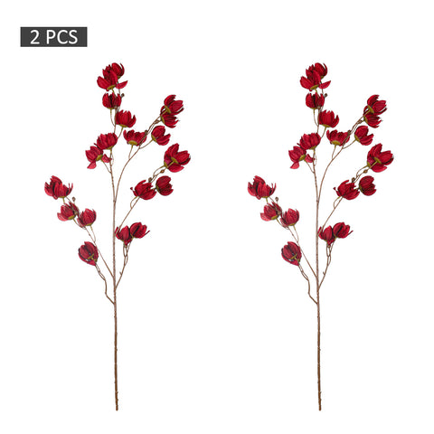 Artificial Silk Red Flower Stem