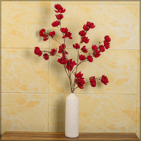 Artificial Silk Red Flower Stem