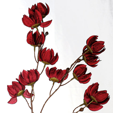 Artificial Silk Red Flower Stem