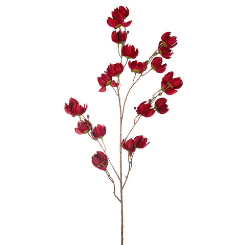 Artificial Silk Red Flower Stem