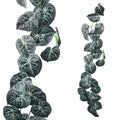 Artificial hanging syngonium leaves