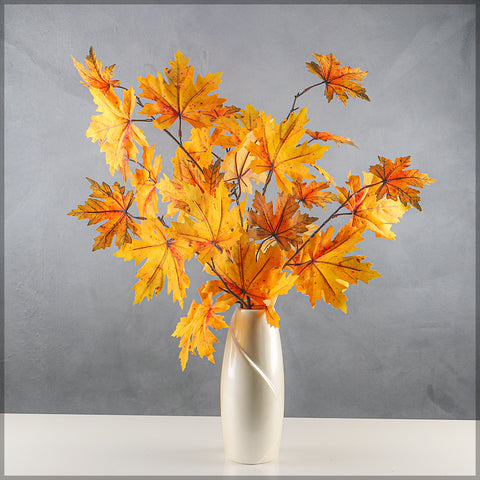 Fake maple leaves for autumn arrangements