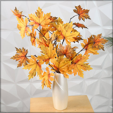 Lifelike faux autumn leaves for seasonal decor