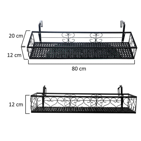 Hanging Rack Balcony Rail Planter Shelf