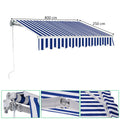 Retractable waterproof sunshade with adjustable tilt