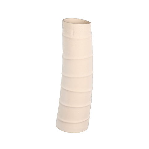 Cream ceramic vase for modern decor