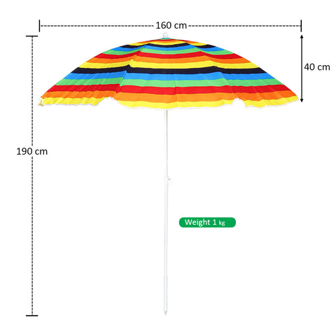 Small Patio Outdoor/ Beach Umbrella without Base