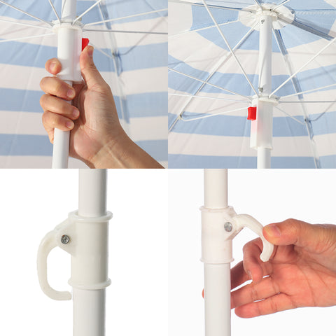 Small Patio Outdoor/ Beach Umbrella without Base