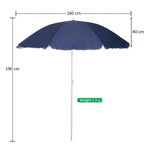 Small Patio Outdoor/ Beach Umbrella without Base