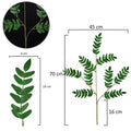 Lifelike artificial acacia leaves for arrangements