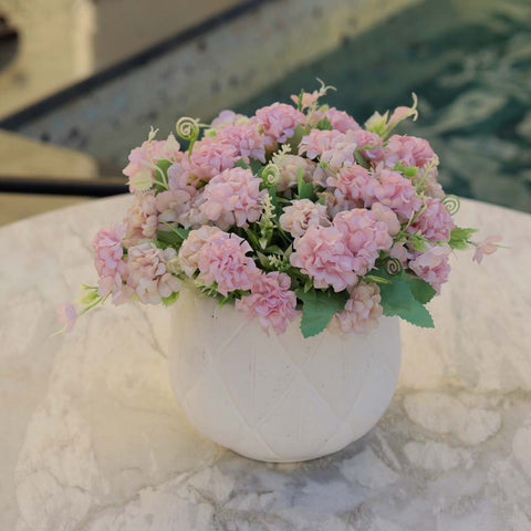 Faux Mini Bouquet Hydrangea Silk Flower