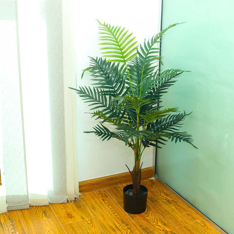 Artificial 1.2 meter Areca Palm Plant with lush green leaves in a decorative pot