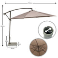 Cantilever parasol with adjustable tilt offering shade by the poolside