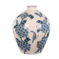 Decorative blue floral vase for modern interiors