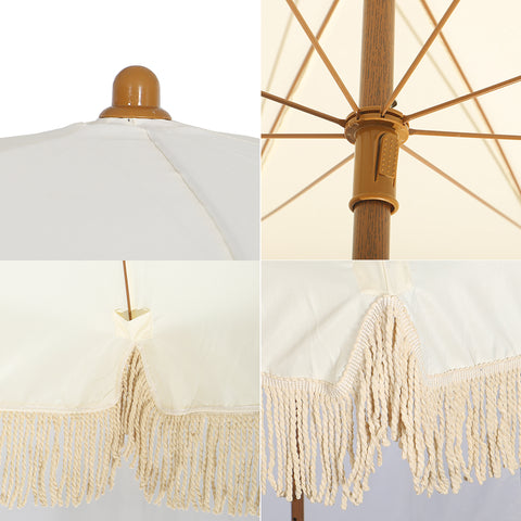 Bohemian Vintage Umbrella with Tassels without Base