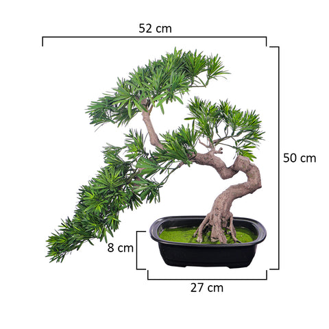 Artificial bonsai pine tree for stylish living rooms