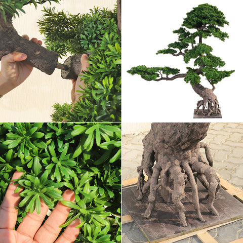 Lifelike artificial bonsai tree