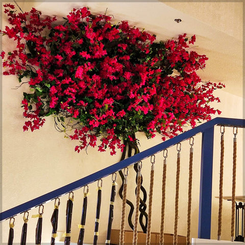 Bougainvillea Flowers Wall to Ceiling Decoration