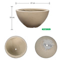 Large concrete bowl planter