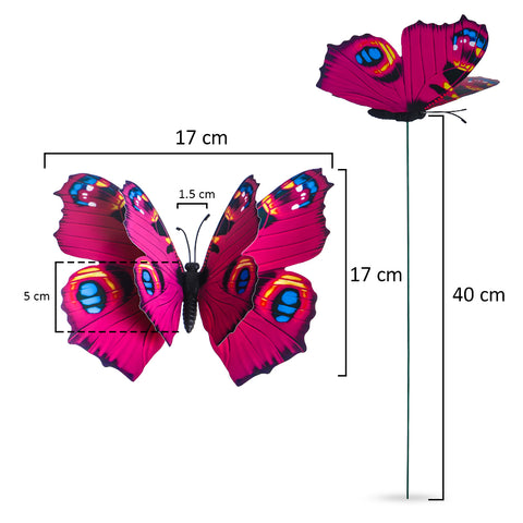 Colorful Butterflies on Sticks-butterfly-17cm