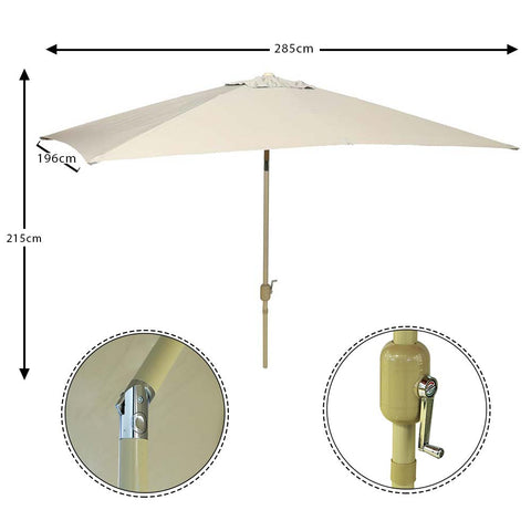 Rectangular C-Hopetree Outdoor Umbrella without Base