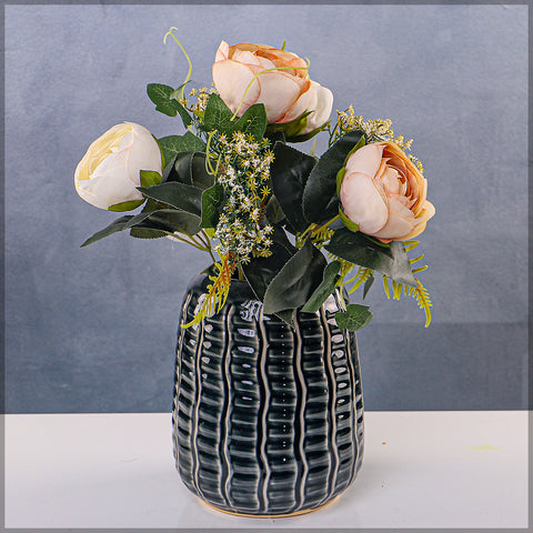 Artificial Silk Cabbage Rose Bunch