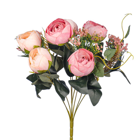 Artificial Silk Cabbage Rose Bunch