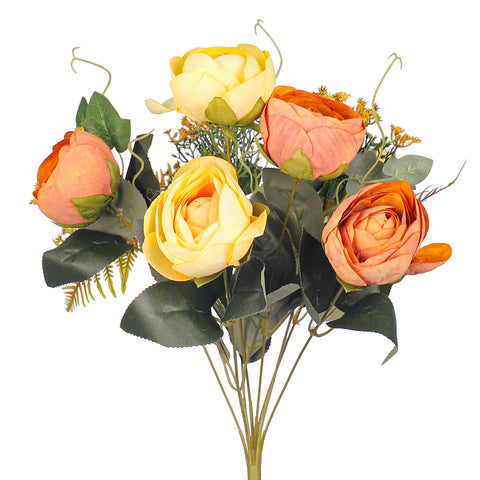 Artificial Silk Cabbage Rose Bunch