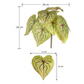 Realistic artificial caladium leaves for modern interiors