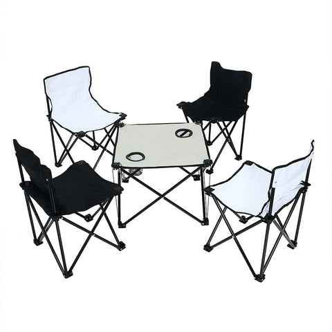 Foldable Camping Chairs With Table Set of 5