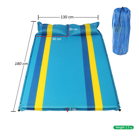 Self-inflating sleeping pad for camping