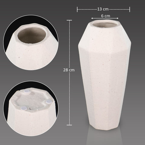 Stylish geometric ceramic vase