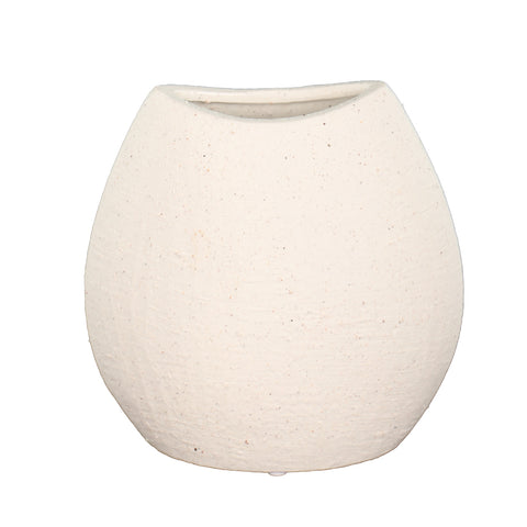 Oval-shaped ceramic vase for modern home decor