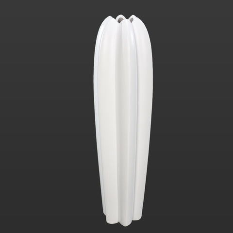 White Designed Tall Ceramic Vase