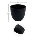 Black plastic planter pot