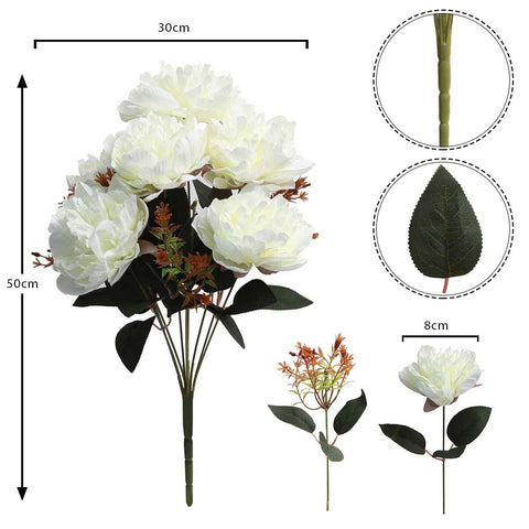 Artificial Silk Rosa Floribunda Flower