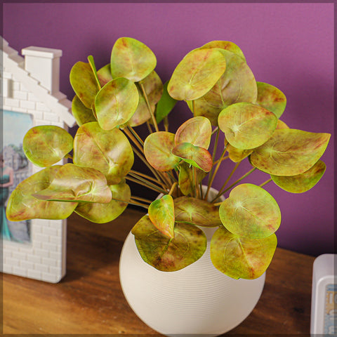 Fake Pilea Chinese Money Leaves for Office Decor