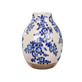 Blue and white Chinese vase with intricate floral design