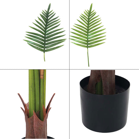 Indoor artificial green areca palm tree