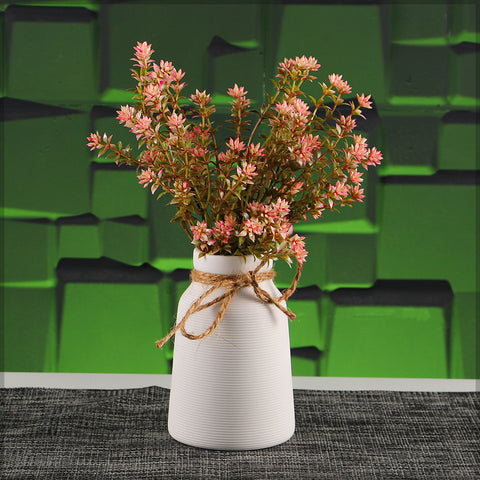 Decorative vase with rope accent