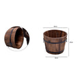 Wooden barrel planter