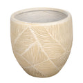 Stripe design concrete pot for modern home decor