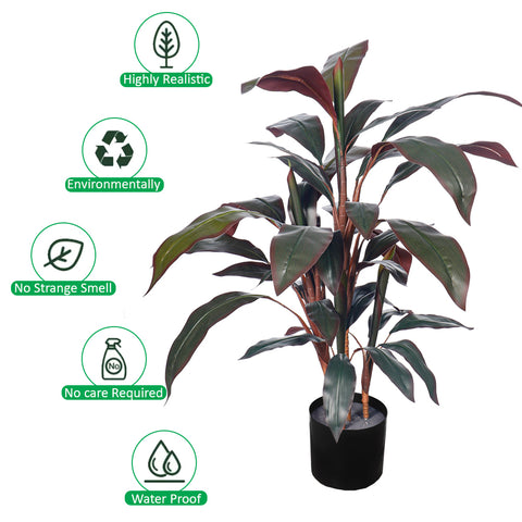 Realistic artificial cordyline plant for tropical styling