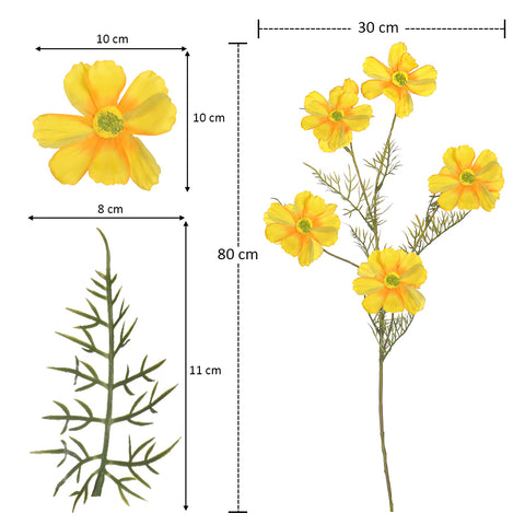 Artificial Silk Cosmos Flowers