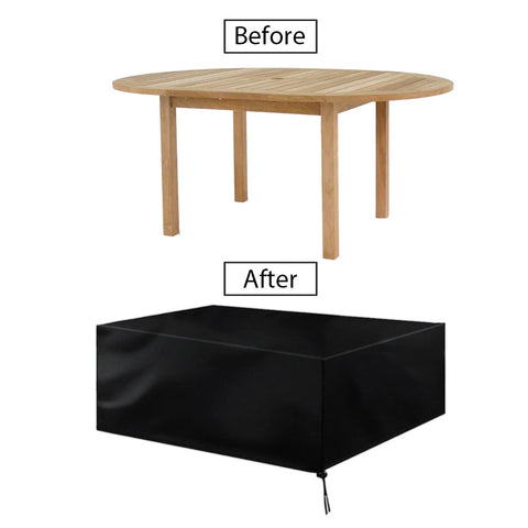 Table cover with waterproof PVC coating for furniture protection