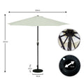 Garden sun umbrella with tilt feature for shade coverage